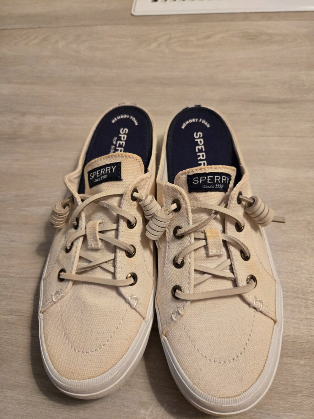 Sperry Women's Crest Vibe Mule Sneaker ivory Canvas